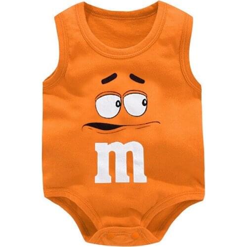 Summer Clothing Newborn Baby Boy Girl Cotton Bodysuit Jumpsuit Cotton Outfits Sleeveless One-piece Suit 3-24M