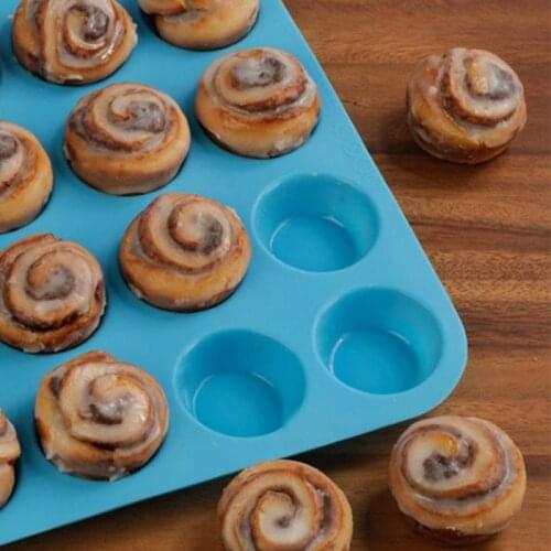 Mini Muffin Cup 24 Cavity Silicone Cake Molds Soap Cookies Cupcake Baking Equipment And Accessories Pan Mold Cake Mold Tray Mold