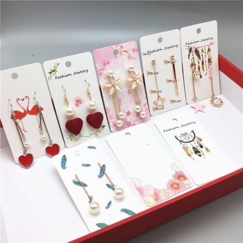 New Fashion Various Exquisite Jewelry accessories Packing Card Natural Kraft Card Earring Necklace diaplay Card 9x5cm