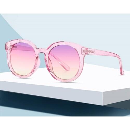 2021 New Women Luxury Brand Round Sunglasses Men High Quality Crystal Sun Glasses Ladies Gradient Eyewear Female Glasses UV400