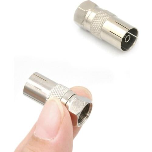 One Or 5pcs Durable F Type Male Plug Adapter Connector Converter To Coax Female Socket For Satellite TV DVR Coaxial Connector