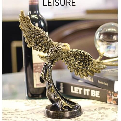 RETRO GRAND EXHIBITION EAGLE RESIN ORNAMENTS OFFICE STUDY ROOM FURNISHING DECORATION LIVINGROOM TV CABINET FIGURINES CRAFTS ART