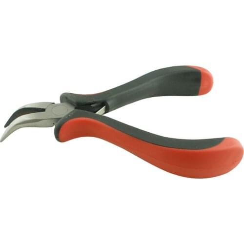 18cm Jewelry Tool Pliers & Equipments Long Stainless Steel Bent Sharp Mini Curved Nose Pliers For Beading Jewelry Hand Tools