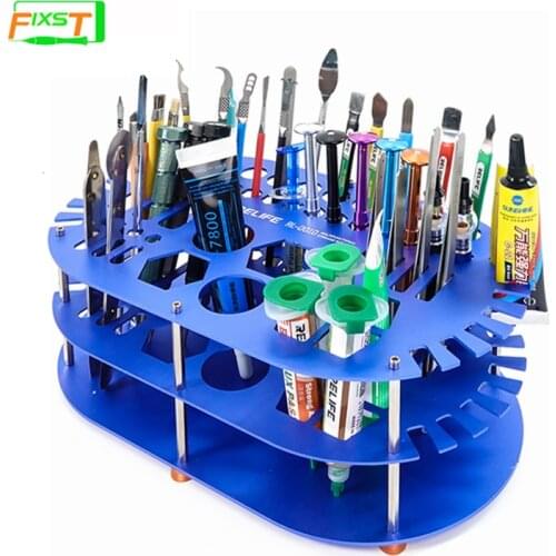 RELIFE RL-001D Storage Rack Welding Oil Tweezers Screwdriver Storage Box For Mobile Phone Repair Desk Desktop Finishing Tools
