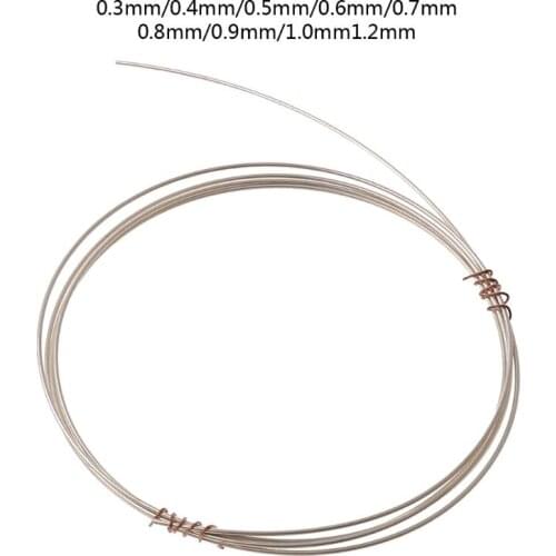 1 Meter 925 Sterling Silver Wire Jewelry Making 0.3/0.4/0.5/0.6/0.7/0.8/0.9/1/1.2mm Tarnish Resistant Silver Coil Wire