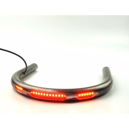 230MM Width Universal Cafe Racer Seat Frame Hoop Brat Style Loop with LED Brake Turn Singal Light for Honda CB Yamaha XS