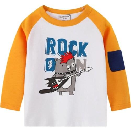 Spring And Autumn Childrens Long-sleeved T-shirt Cartoon New Boys' Clothes Cotton Fashion Baby Clothes