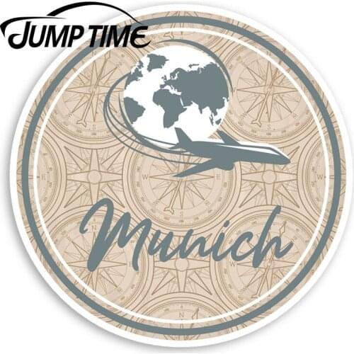 Jump Time for Munich Vinyl Stickers Germany Travel Sticker Laptop Luggage Decal Window Tank Waterproof Car Decoration