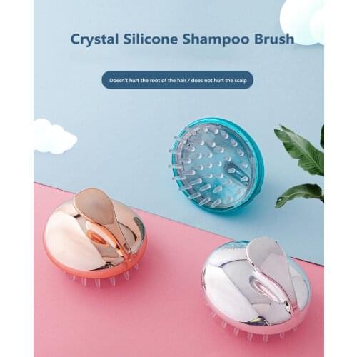 High-grade Shampoo Brush Silicone Spa Slimming Massage Comb Body Hair Washing Comb Massage Brush