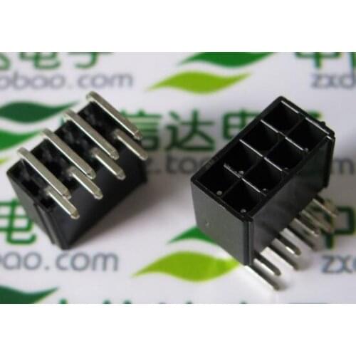 High Quality black 5559 4.2mm 8pin 8p curved needle connectors -100pcs/lot