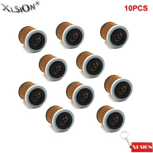 XLSION 10Pcs Oil Filters For Yamaha YZ TTR 250 YZ250F YZ426F YZ250F YZ400F TTR250 YFM 350 WR426F WT400F YFM350 Dirt Motor Bike