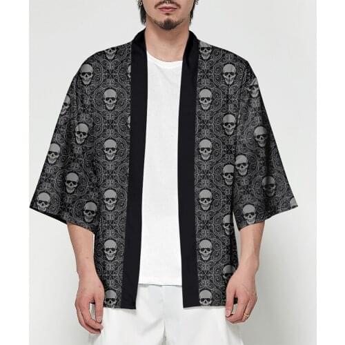 Japanese Kimonos Ethnic Costume Men Woman Summer Fall Kimono Cardigan Shirt Asian Kimono Couple Streetwear Yukata Male Kimonos
