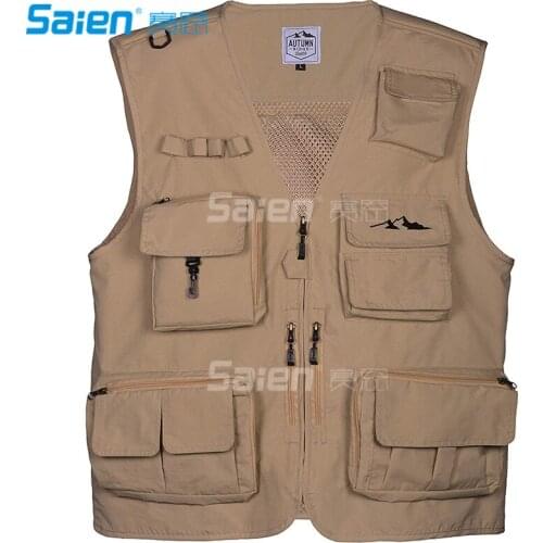 Fly Fishing Photography Climbing Vest with 16 Pockets Made with Lightweight Mesh Fabric for Travelers, Sports, Hiking