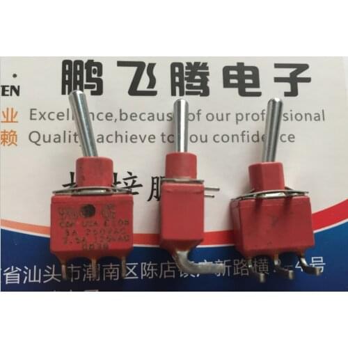 1PCS Original American C&k E108 curved foot 3 foot 2 gear button switch self-resetting rocker rocker switch 3A250V