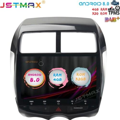 10.2" Android 8.0 Octa Core Car GPS Player for Mitsubishi ASX 2010 2011 2012 NO DVD with 4GB +32GB Stereo Radio Audio Head unit