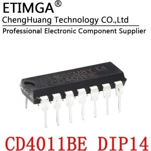 10PCS/LOT CD4011 CD4011BE DIP-14