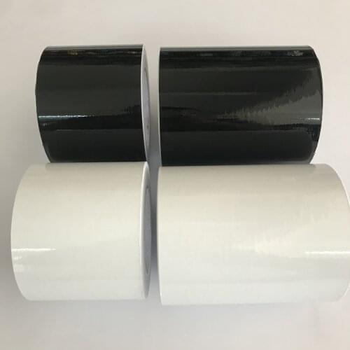 10cm 15cm width Gloss Black White Vinyl Wrap Adhesive Film Air Release Decal Sheet