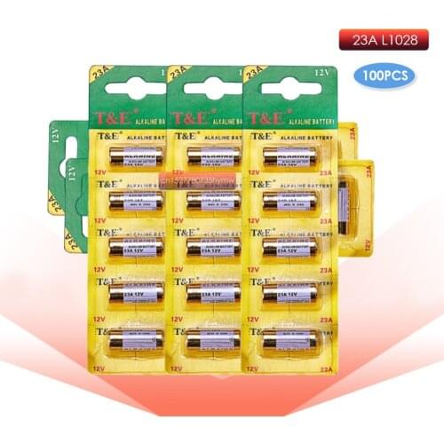 100pcs/20pack 23A Batteries 12V Alarm-Remote Primary Dry Alkaline Battery 21/23 23GA A23 A-23 GP23A RV08 LRV08 E23A V23GA