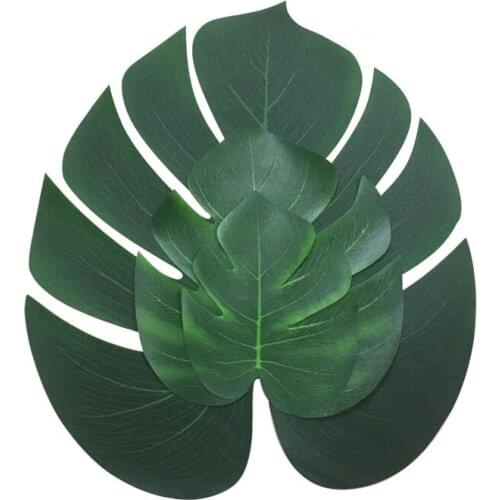 1200pcs 35x29cm Artificial Tropical Palm Leaves for Hawaii Luau Party Decorations Beach Theme Wedding Table Decoration ZA5503