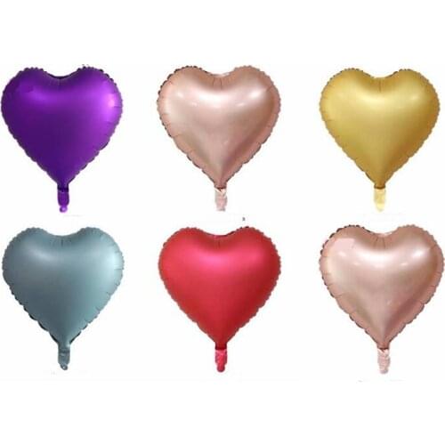 18 inch heart Metallic Balloon Air Wedding Decoration Happy Birthday Balloon Metal colour Heart Helium Balloon LX2092