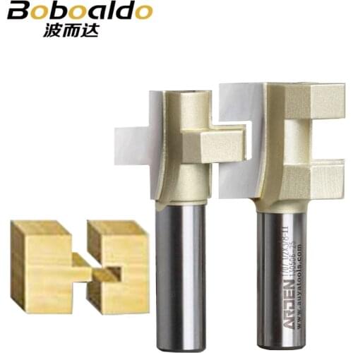 2PCS/SET 1/4 1/2 Shank Glue Joint Bit Set Joint ECONOMY TONGUE GROOVE ASSEMBLY Tongue Groove Sets Arden Router Bit