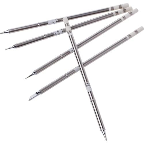 5 Pcs T12 Series Solder Iron Tips For Hakko FX951 Soldering Station FM-2027 2028