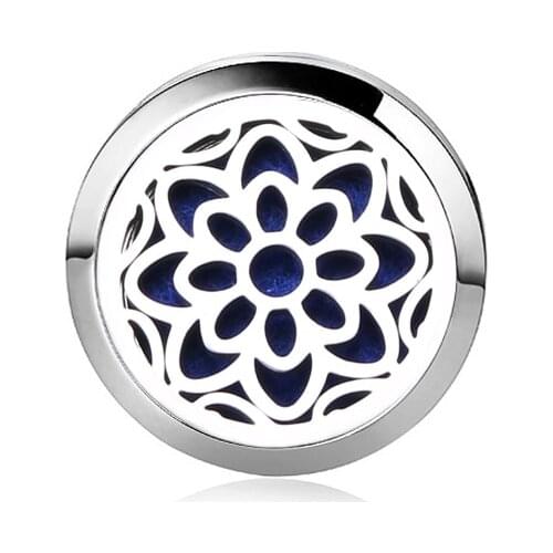 Kaleidoscope Pattern Stainless Steel Aroma Brooch Badge Perfume Aromatherapy Essential Oil Diffuser Locket Brooch Jewelry