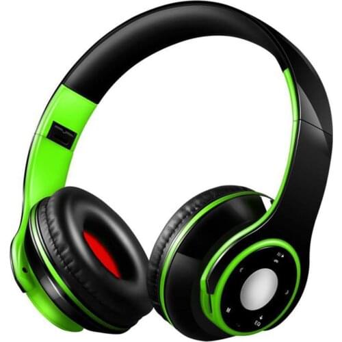 Wireless Bluetooth Retractable Stereo Headphone Phone Headset with Microphone Earmuff Features Soft Breathable And Comfortable