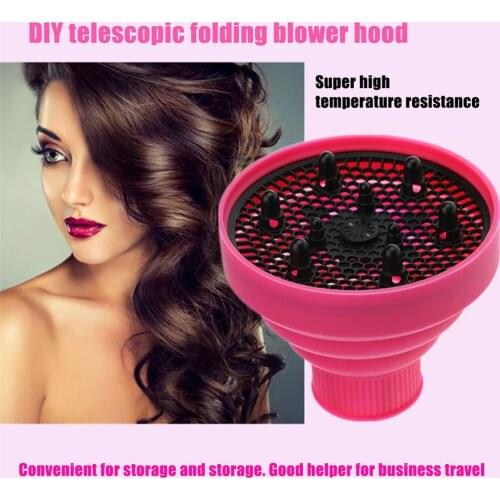 Large Folding Blower Hood Retractable Hairdryer Diffuser Cover Silica Gel Collapsible Hairdryer Accessories Hairdressing Tool