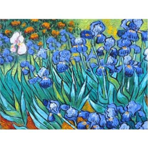 Hot DIY Full Square/Round Van Gogh Works Of Van Gogh Iris Diamond Painting Embroidery Mosaic Decor Childrens Gifts FC614
