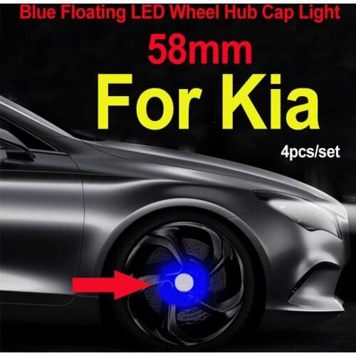 4pcs 58mm Car Wheel Rim Center Caps Covers Led Light Floating Illumination for Rio Ceed Sportage Soul Cerato K3 Sorento Venga