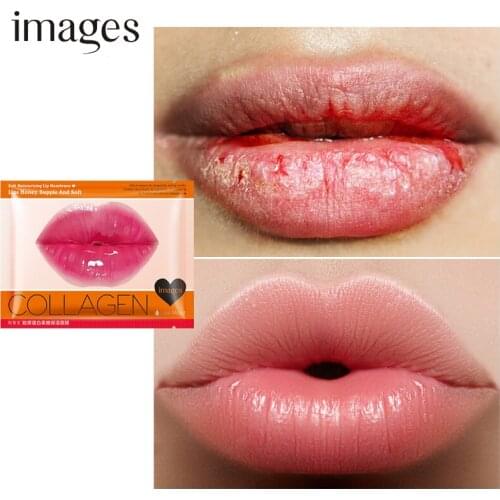 5PCS Beauty Lip Mask for Lip Plumper Moisture Essence Crystal Collagen Lip Mask Pads Patches Pads Gel Lips Enhancer Cosmetics