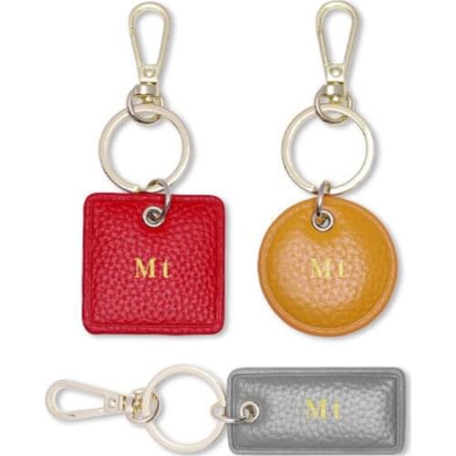 Custom Letters Leather Keychain Monogram Round Heart Key Holder Popular Personalized Women Men Gift Car Key Ring With Gift Box