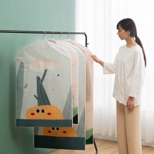 Hot Clothes Hanging Garment Dress Clothes Suit Coat Dust Cover Home Storage Bag Pouch Case Organizer Wardrobe Hanging Clothing