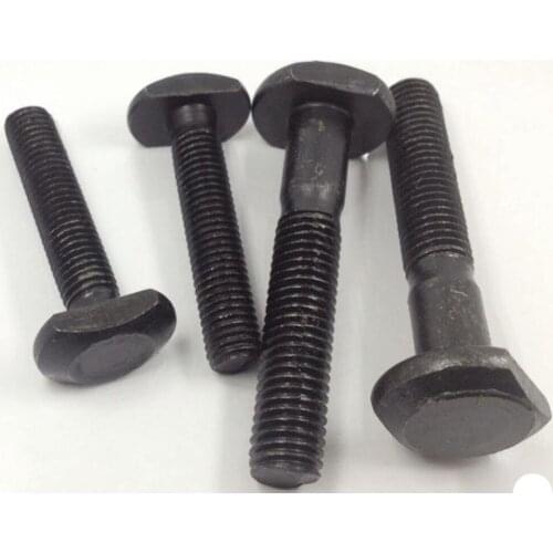 M6 T type Pan Head Carbon Steel Black bolts Machine Screws High Tensile bolts Qty 10