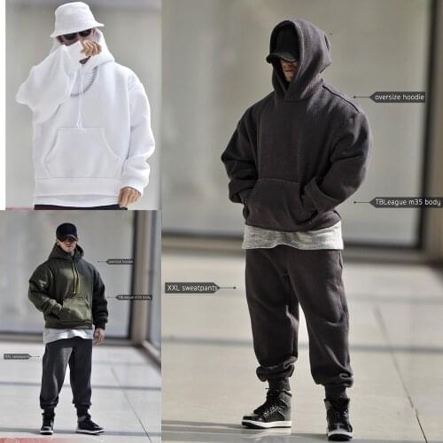 In Stock 1/6 Scale Male Action Figure Casual Soldiers Hoodie Clothing Accessory Model for 12 Inch PH M35 Strong Muscle Body