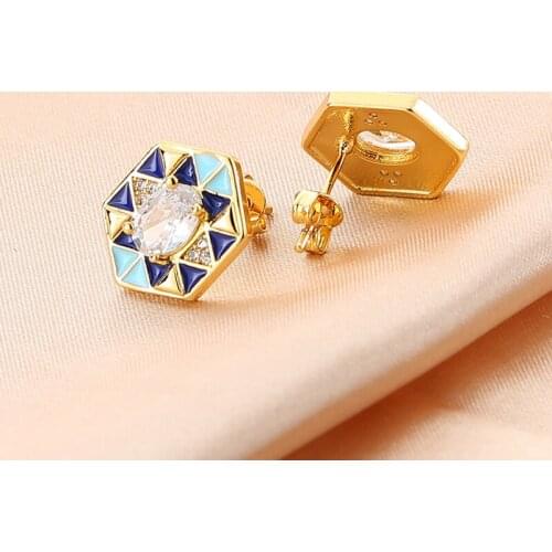 2021 New Arrivals Retro Fashion Style Ladies Earrings Fashionable High-End Zircon Jewelry The Best Party Gift