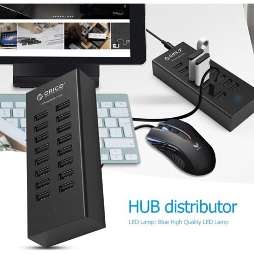 ORICO H1613 16 Port USB 2.0 HUB USB Charging Splitter Dock w/ Power Adapter