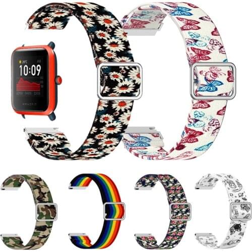 Sport Nylon Adjustable Strap For Huami Amazfit GTR 2 47mm 42mm Bracelet Band for Amazfit Stratos 3 GTS 2 Bip S 20/22mm Watchband