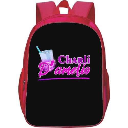 Charli Damelio Backpack Teenager Bookbag Children Knapsack Travel Bag Girls Bags Fashion Cartoon Casual Backpack Mochila