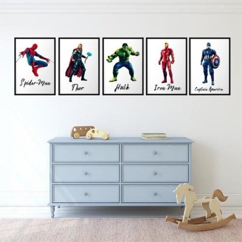 Marvel Avengers Captain America Superhero Canvas Paintings Poster and Print Wall Art Picture for Living Room Home Decoration