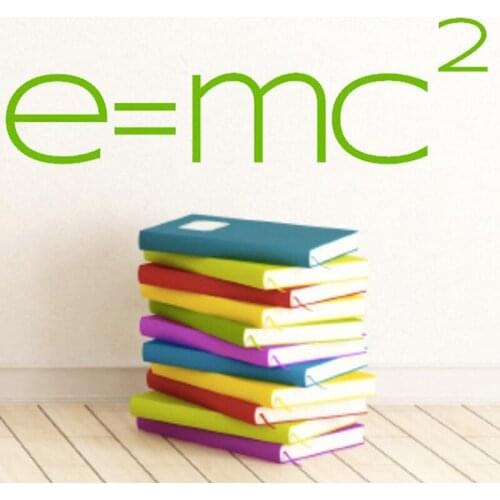 Science Classroom Decal Math Class Vinyl Sticker E= Mc 2 Math Teacher Decoration Physics Teacher Classroom Decoration E485