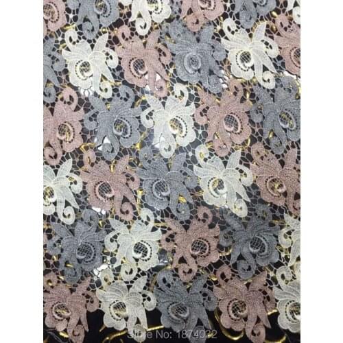 Venice fabric French lace african guipure lace fabric chemical net swiss voile for wedding party dress 5yards