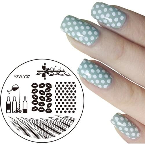 1PCS NEW Designs 5.5cm Round Stainless Steel 20 Designs DIY Image Stamping Nail Art Plates Templates Stencils