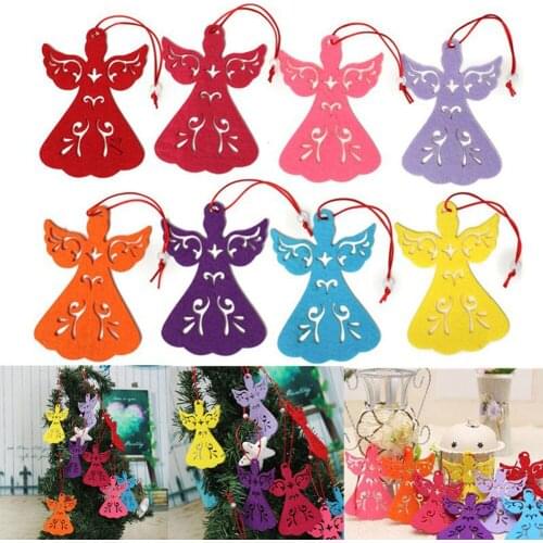 12 Pcs / Lot Christmas angel tree pendant ornaments Navidad Xmas Hanging Gift for Santa Tree christmas decorations for home 2016