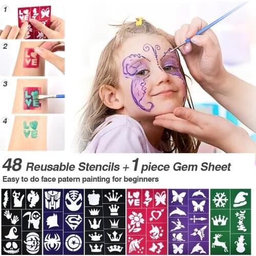 16 Colors Safe Cosmetic Party Makeup Set Face Paint Halloween Makeup Set Fancy Dress Beauty Palette Face Body Painting Art Tools