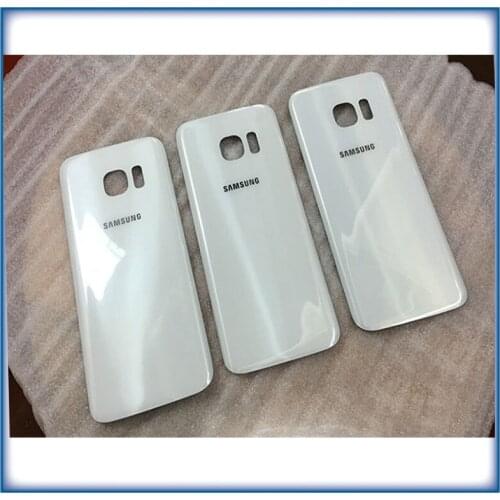 50pcs New Rear Panel Glass Battery Back Cover For Samsung Galaxy S7 G930 / S7 edge G935 Battery Cover Glass With Stickers