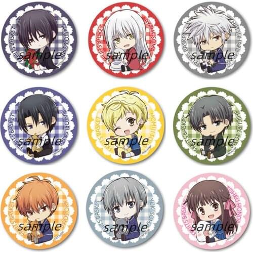 Anime Fruits Basket Badge Cartoon Figure Honda Tohru 58mm Medal Pins Brooch Jewelry Gifts