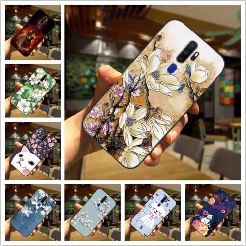 For OPPO A9 2020 Case 3D Blossom Emboss Silicone Phone Cover For OPPO A5 2020 A3S AX7 A7 cases Soft Relief Cute Fundas