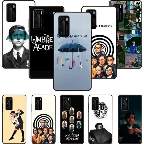 Phone Case For Huawei P20 P30 P40 P Smart Z + P10 Mate 30 10 20 Lite Pro Black Cover Etui Tpu Back Luxury The Umbrella Academy
